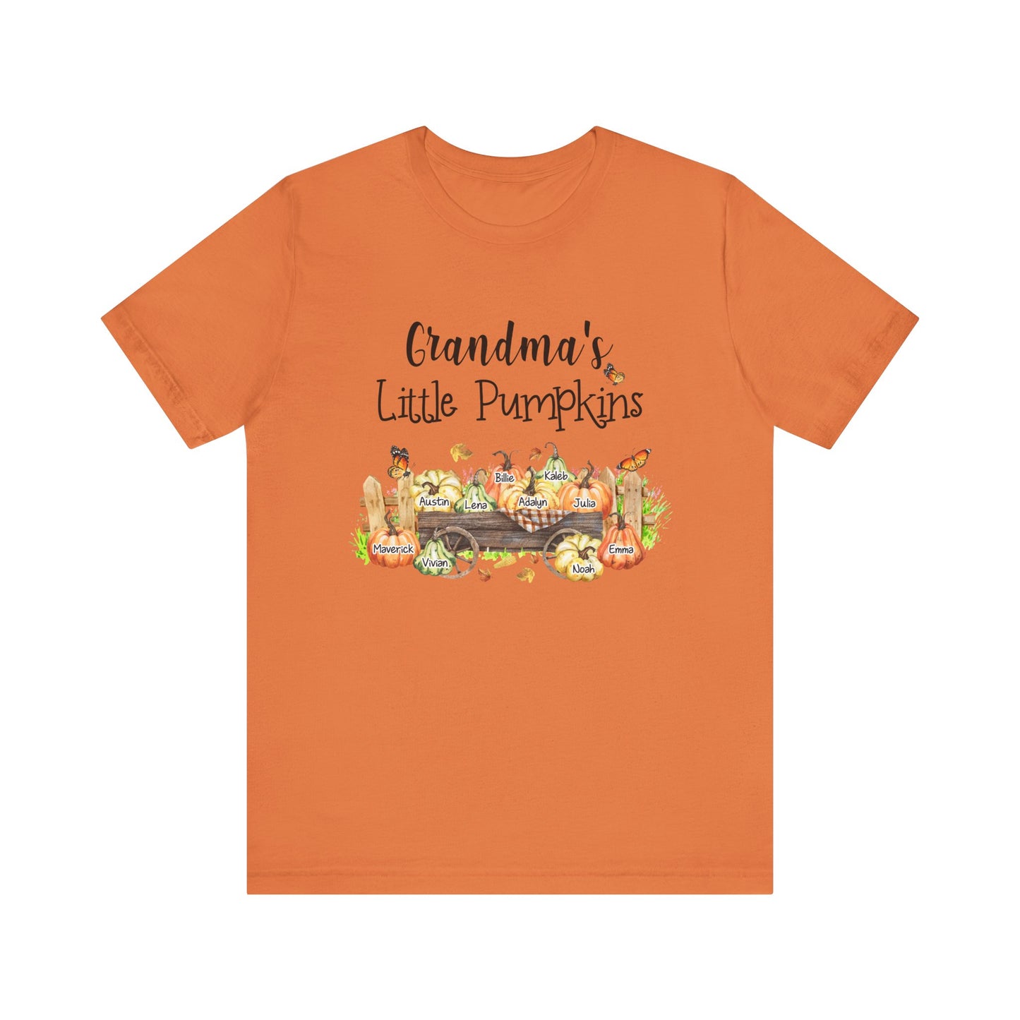 Grandma's Little Pumpkins Tee, Fall T-Shirt, Halloween Shirt, Family Gathering Outfit, Pumpkin Patch Apparel, Cute Autumn Wear