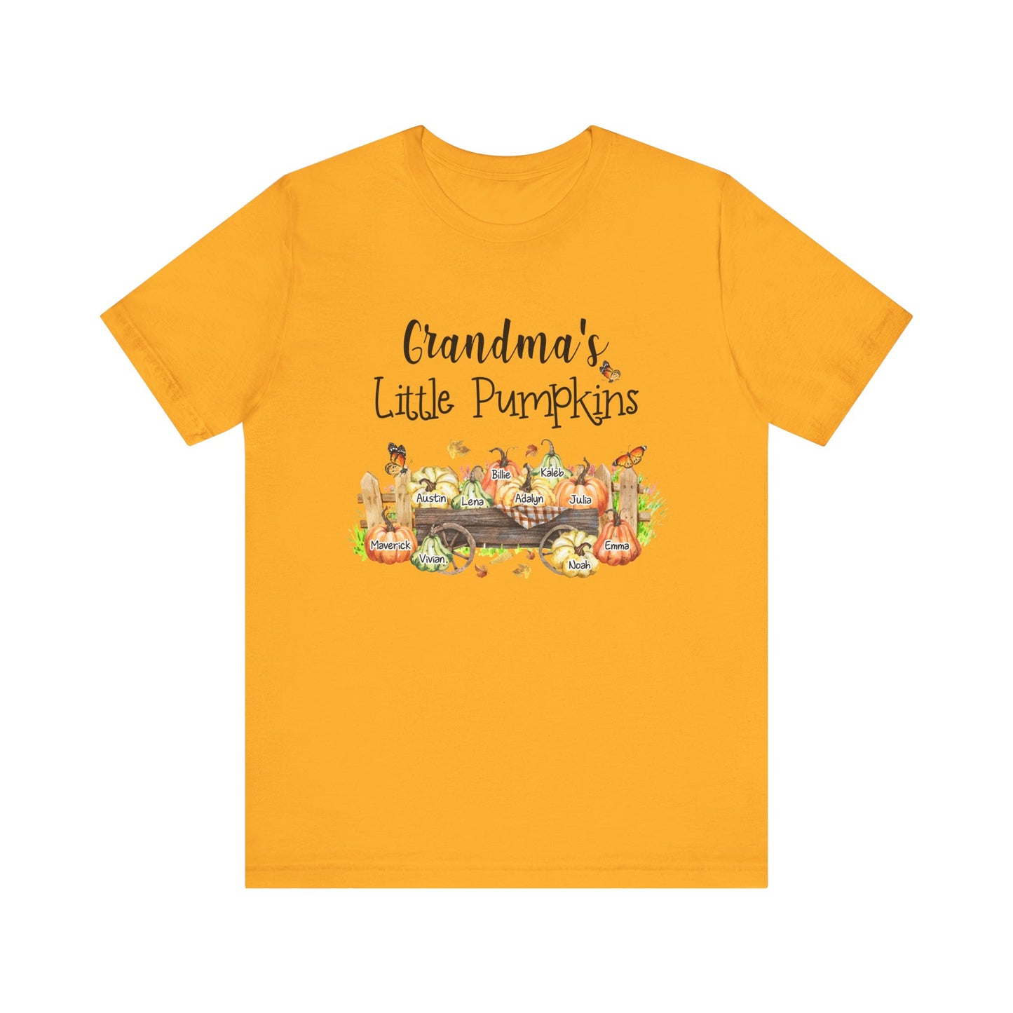 Grandma's Little Pumpkins Tee, Fall T-Shirt, Halloween Shirt, Family Gathering Outfit, Pumpkin Patch Apparel, Cute Autumn Wear