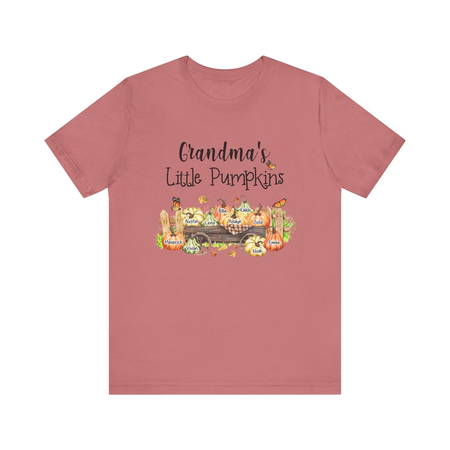 Grandma's Little Pumpkins Tee, Fall T-Shirt, Halloween Shirt, Family Gathering Outfit, Pumpkin Patch Apparel, Cute Autumn Wear