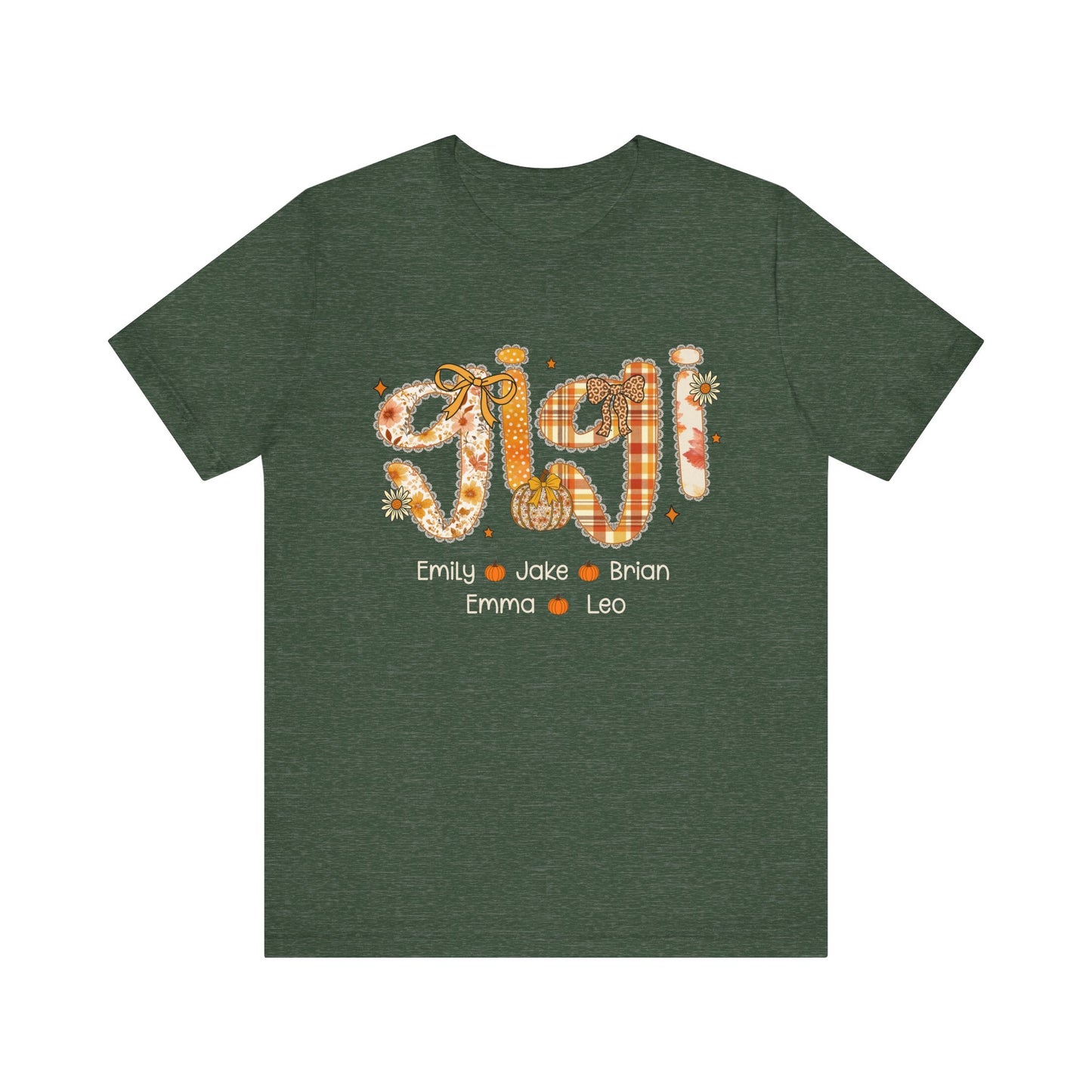 Personalized Mommy Grandma Gigi Thanks Giving T-shirt, Family Gathering Gift, Fall Fashion Top, Custom Name T-Shirt, Gigi Definition Shirt