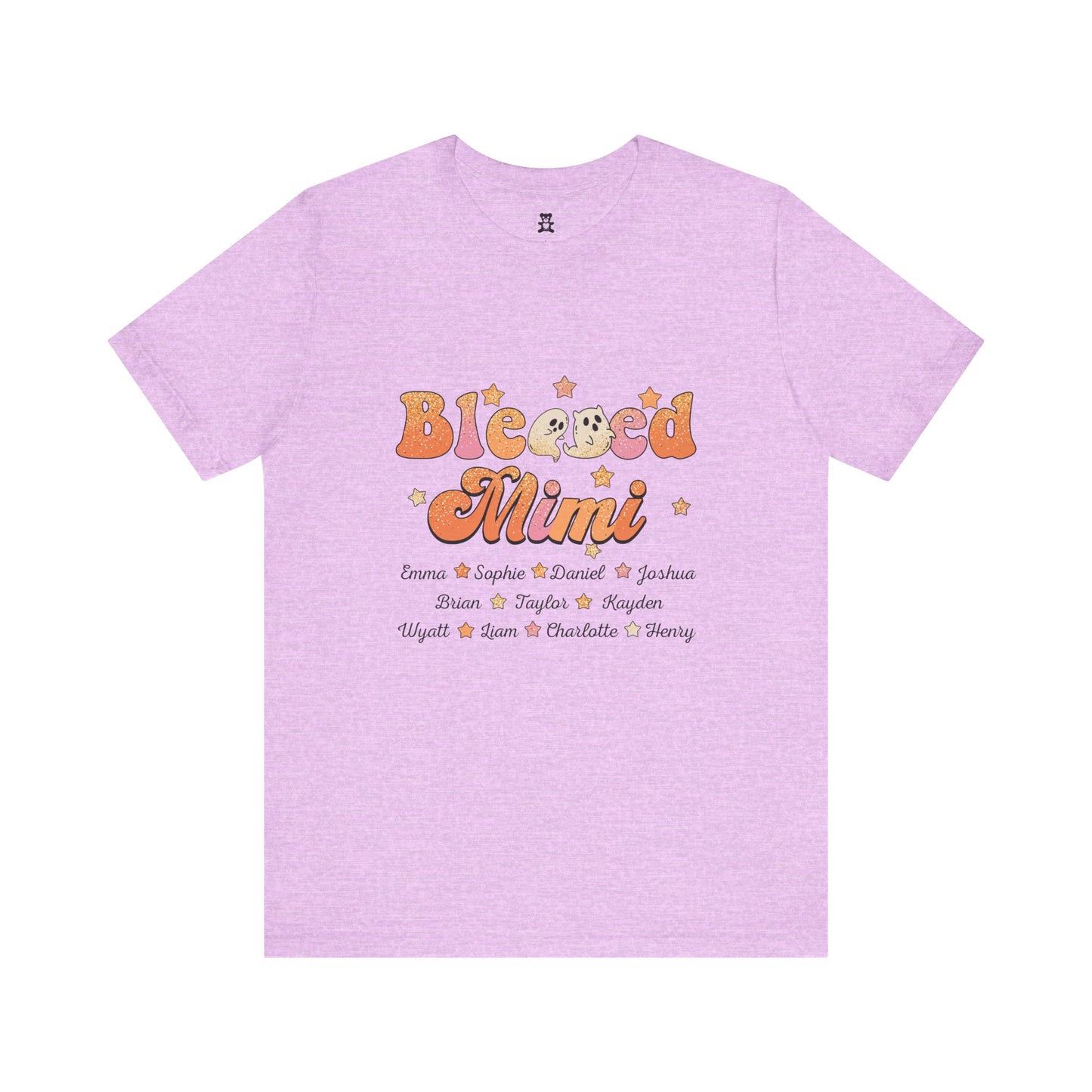 Blessed Nana Customized Grandkid's Names Tee, Personalized Grandparent Gift, Family Reunion Shirt, Cute Nana Apparel, Comfortable Everyday Tee