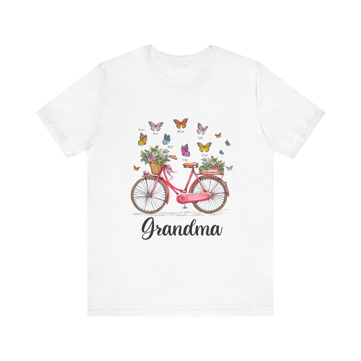 Grandma's Joyful T-shirt - Perfect Gift for Mom & Grandmothers, Mother's Day, Birthday, Floral Design, Casual Wear, Family Gatherings