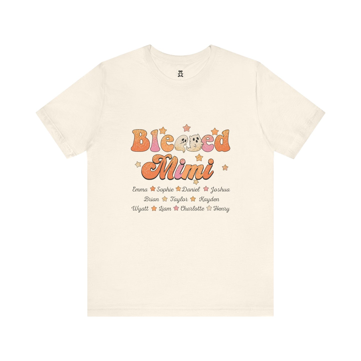 Blessed Nana Customized Grandkid's Names Tee, Personalized Grandparent Gift, Family Reunion Shirt, Cute Nana Apparel, Comfortable Everyday Tee