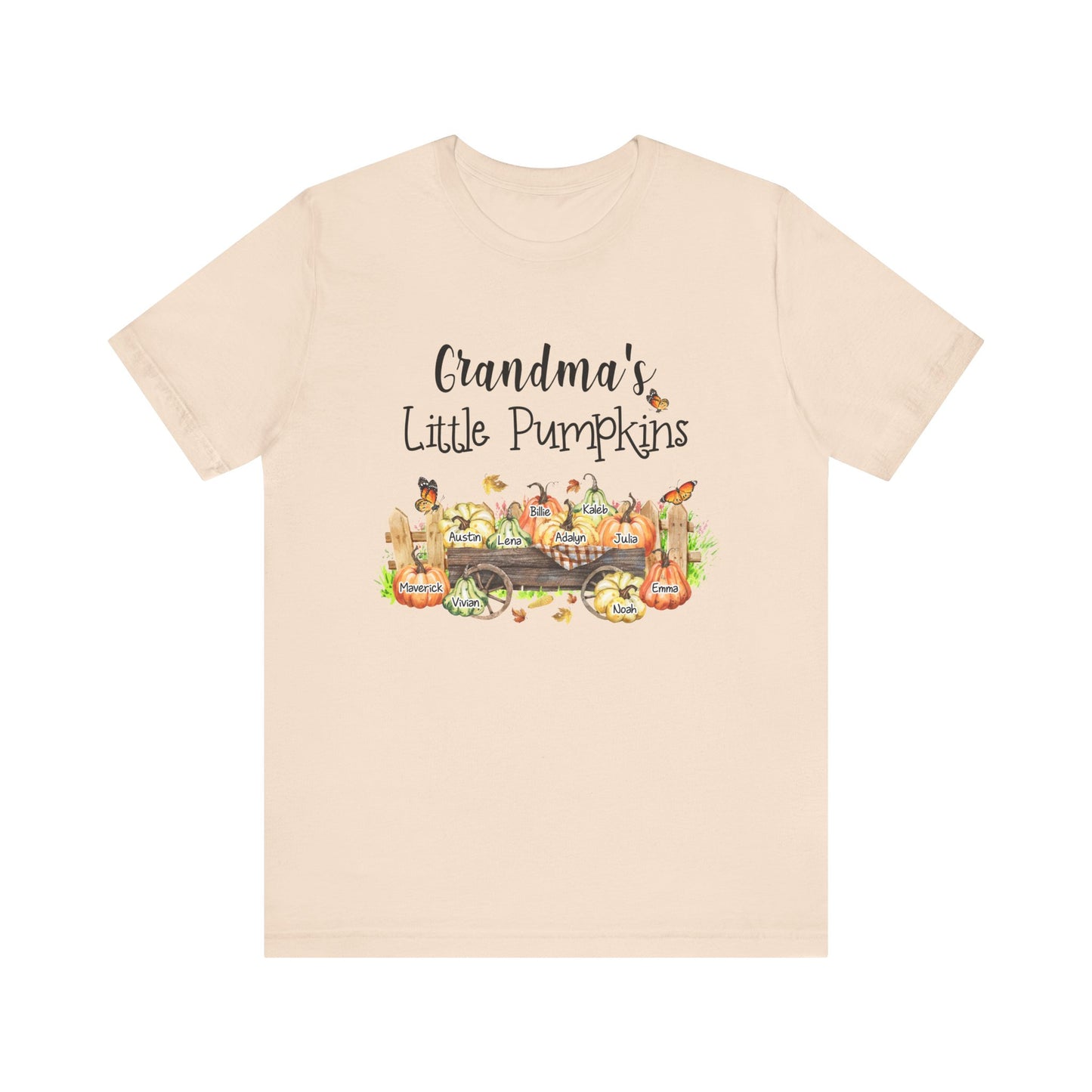 Grandma's Little Pumpkins Tee, Fall T-Shirt, Halloween Shirt, Family Gathering Outfit, Pumpkin Patch Apparel, Cute Autumn Wear