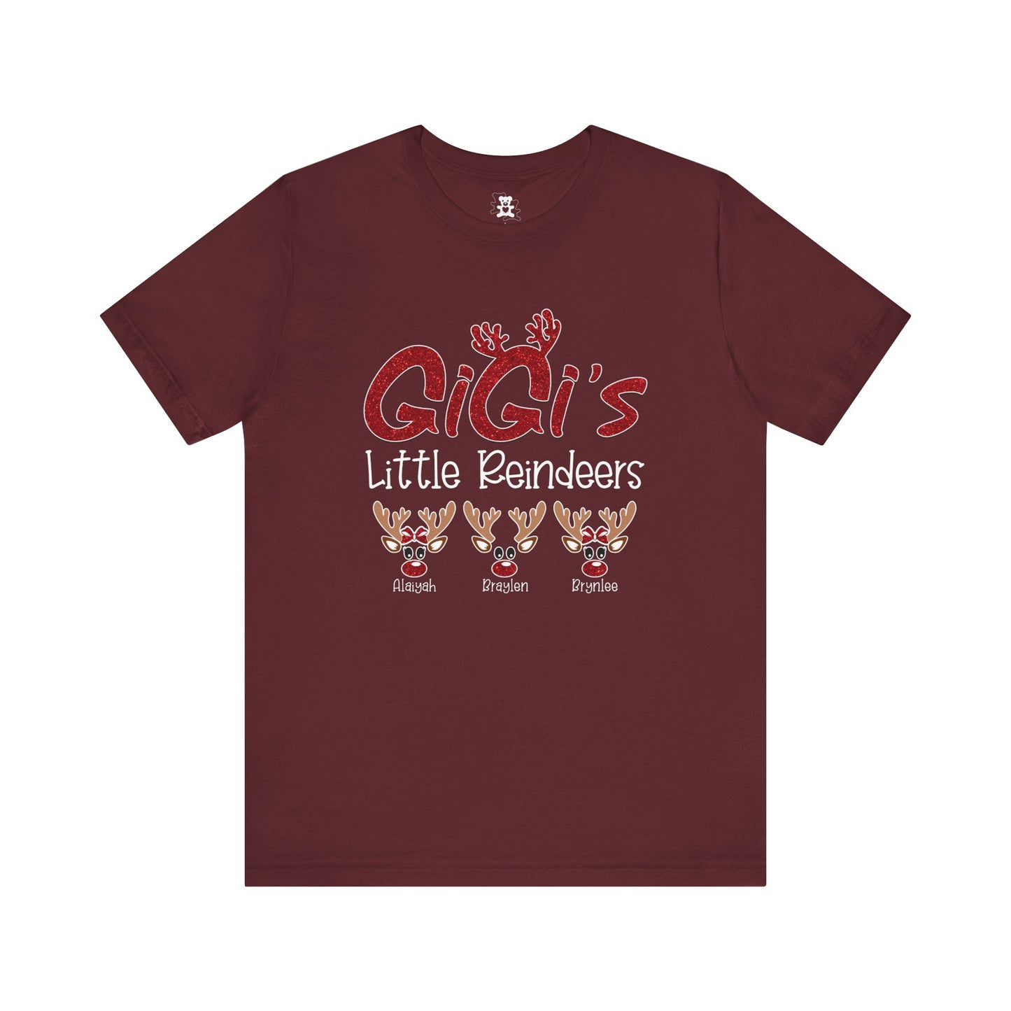 Personalized Family Christmas Tee, Mommy's Little Reindeers Shirt, Holiday Gift for Family