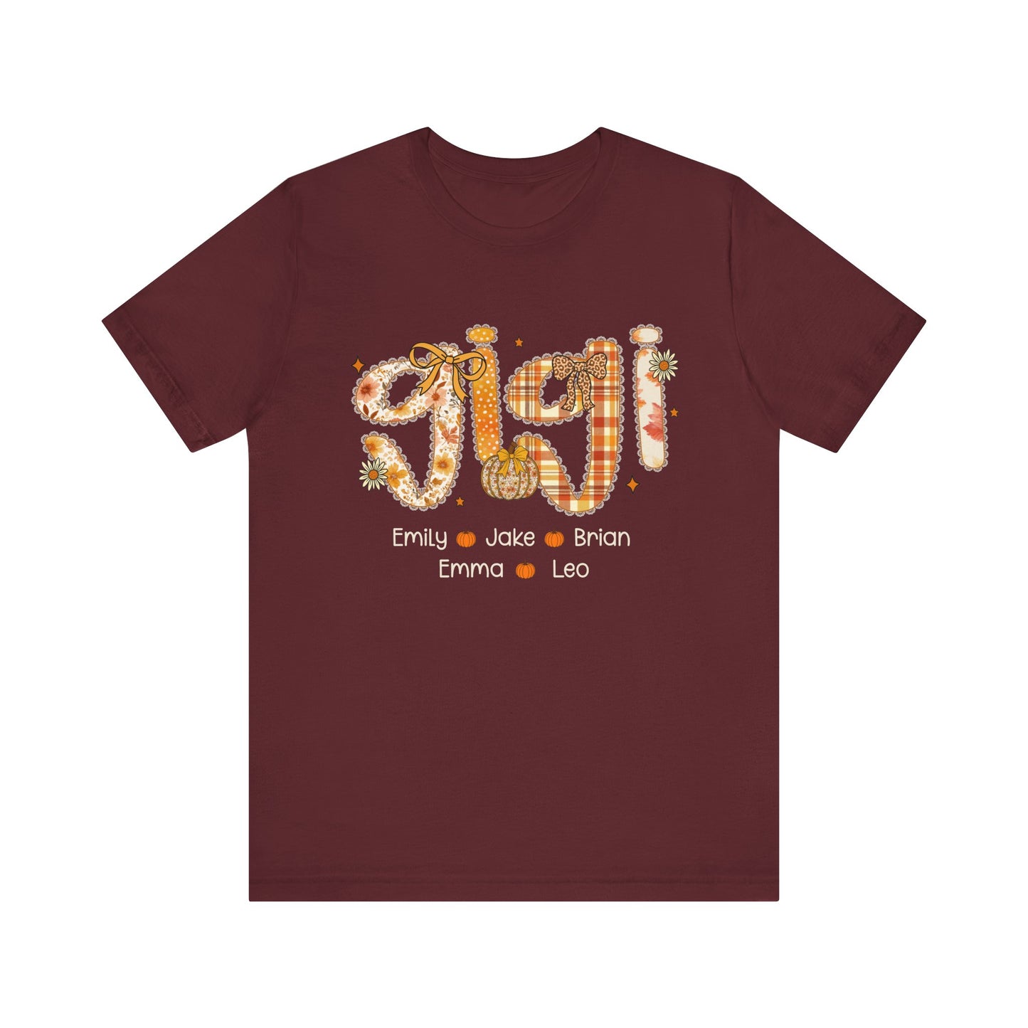 Personalized Mommy Grandma Gigi Thanks Giving T-shirt, Family Gathering Gift, Fall Fashion Top, Custom Name T-Shirt, Gigi Definition Shirt