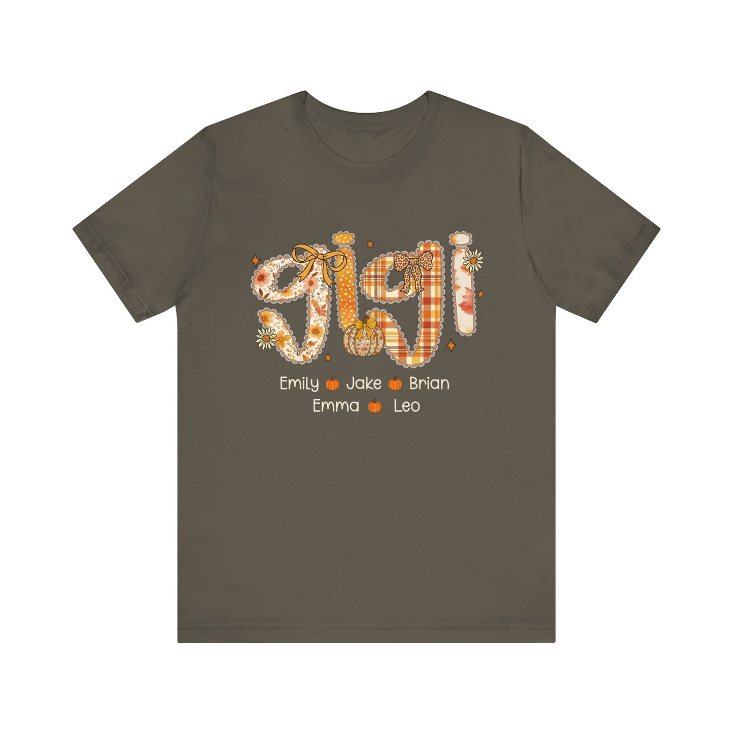 Personalized Mommy Grandma Gigi Thanks Giving T-shirt, Family Gathering Gift, Fall Fashion Top, Custom Name T-Shirt, Gigi Definition Shirt