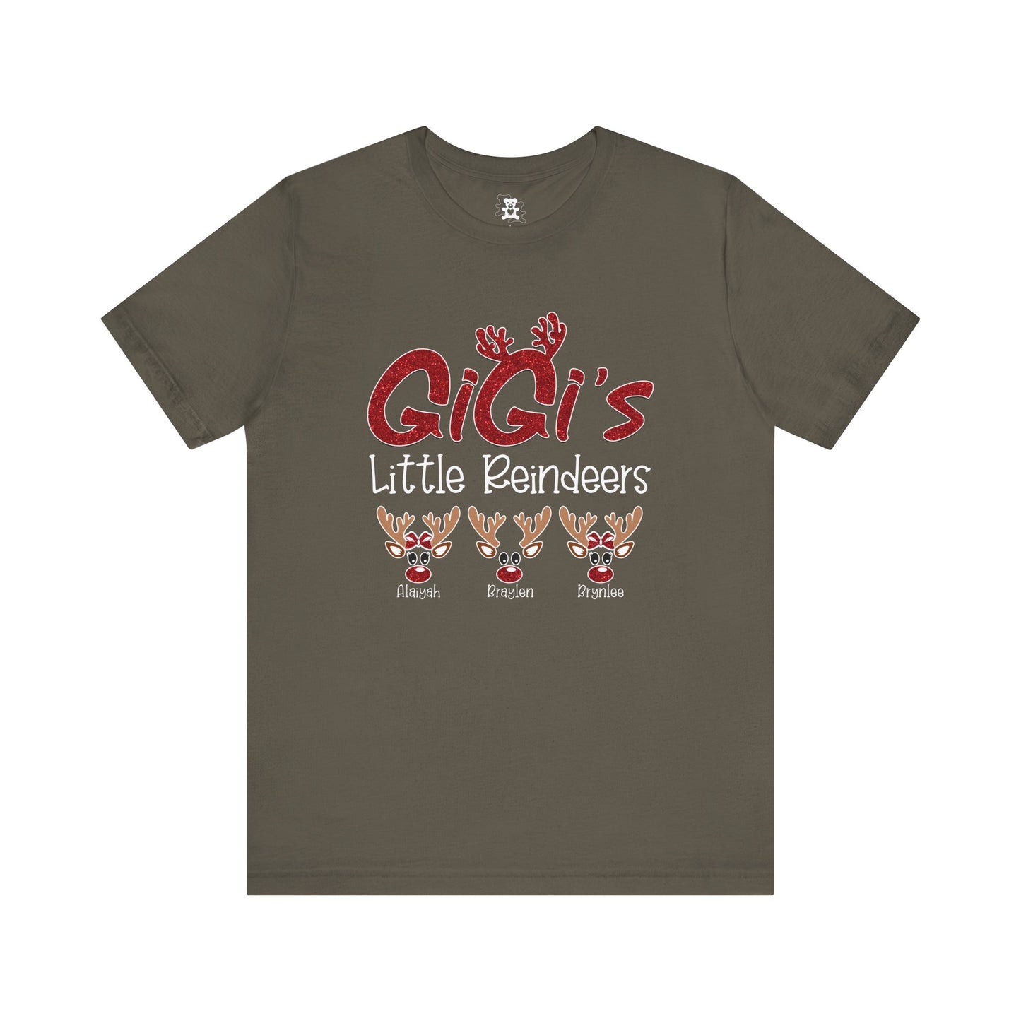 Personalized Family Christmas Tee, Mommy's Little Reindeers Shirt, Holiday Gift for Family