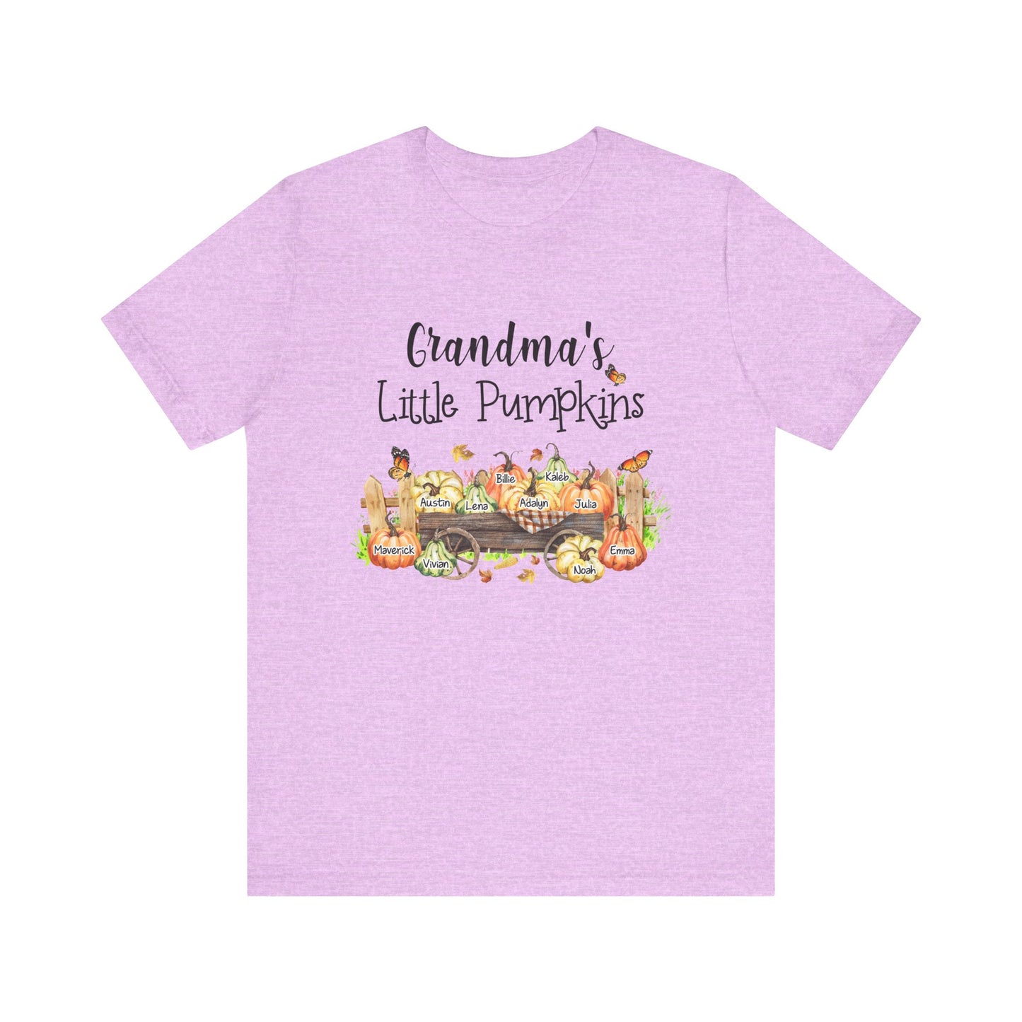 Grandma's Little Pumpkins Tee, Fall T-Shirt, Halloween Shirt, Family Gathering Outfit, Pumpkin Patch Apparel, Cute Autumn Wear
