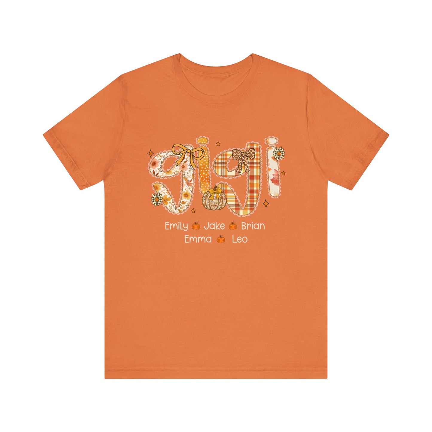 Personalized Mommy Grandma Gigi Thanks Giving T-shirt, Family Gathering Gift, Fall Fashion Top, Custom Name T-Shirt, Gigi Definition Shirt
