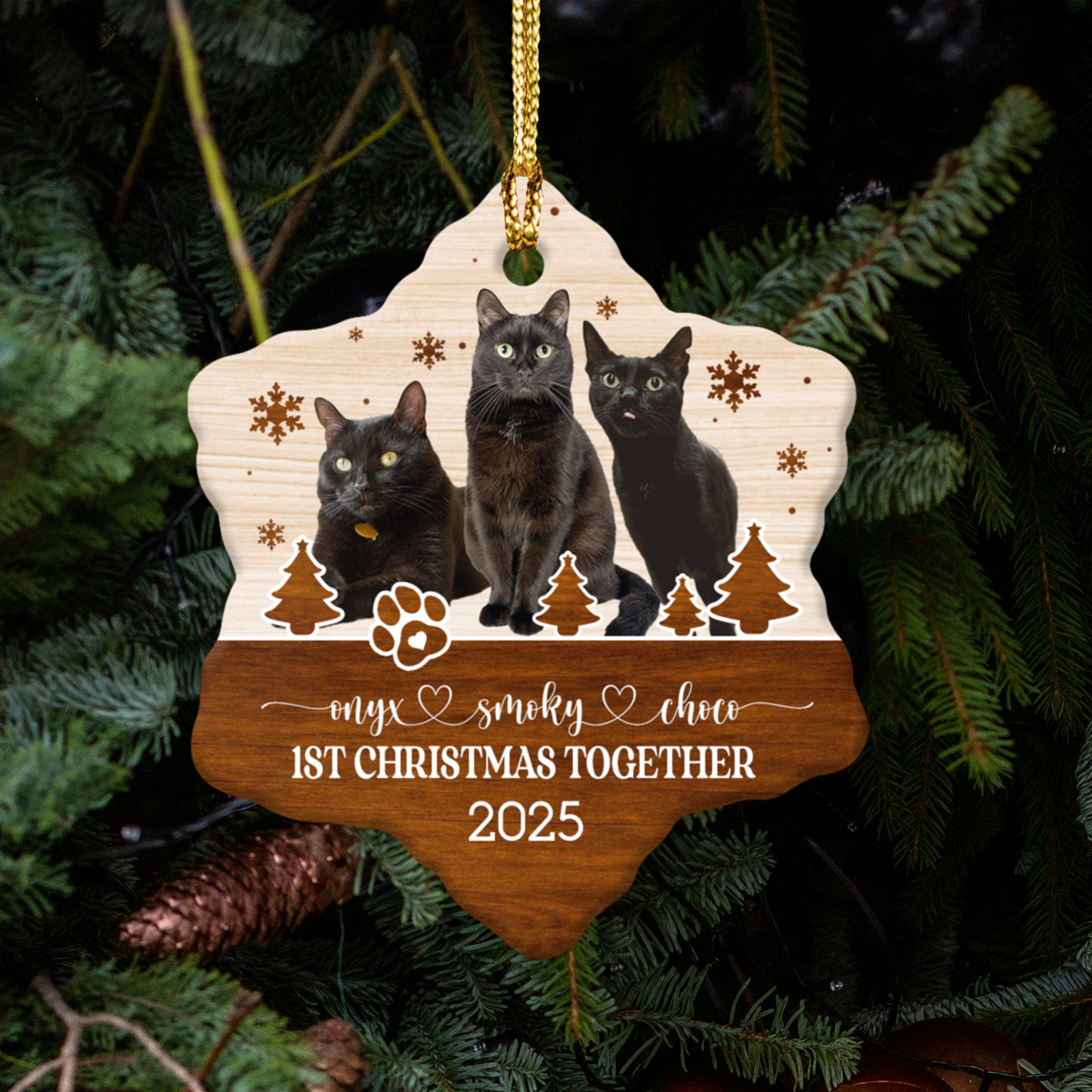 Personalized Pet Ceramic Ornament, Custom Christmas Decoration, Dog Lover Gift, Holiday Keepsake, 1st Christmas 2025, Christmas gift for Pet lover