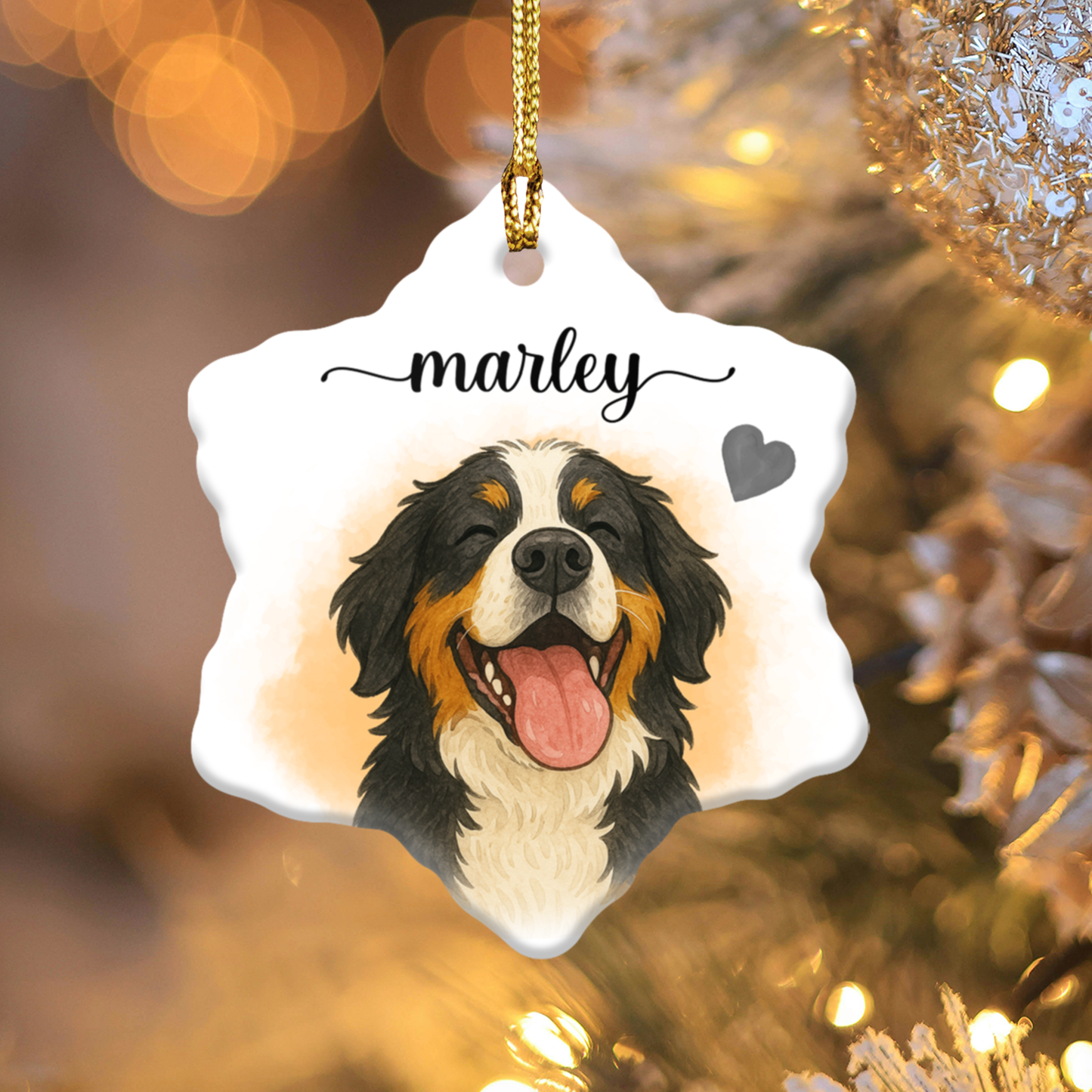 Personalized Pet Ceramic Ornament, Custom Dog Decor, Unique Holiday Gift, Home Decoration, Pet Memorial, Dog Lover Gift