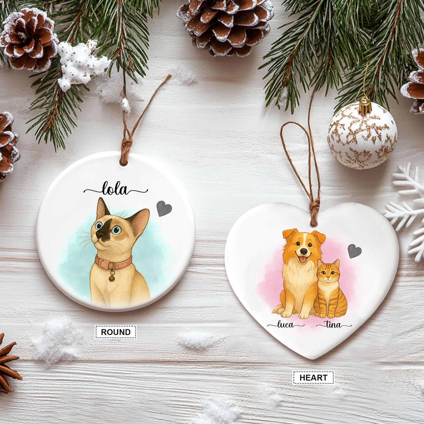 Personalized Pet Ceramic Ornament, Custom Dog Decor, Unique Holiday Gift, Home Decoration, Pet Memorial, Dog Lover Gift
