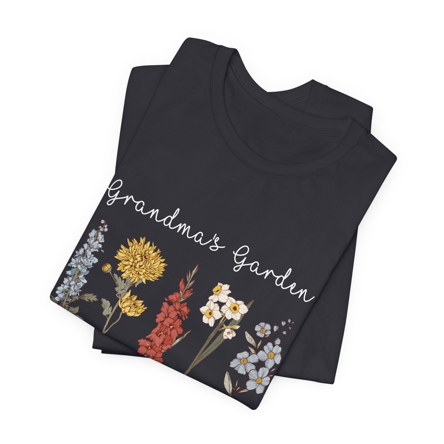 Grandma's Garden Floral Personalized Name Tee, Customized Gift for Mom & Grandma, Mother's Day Gift