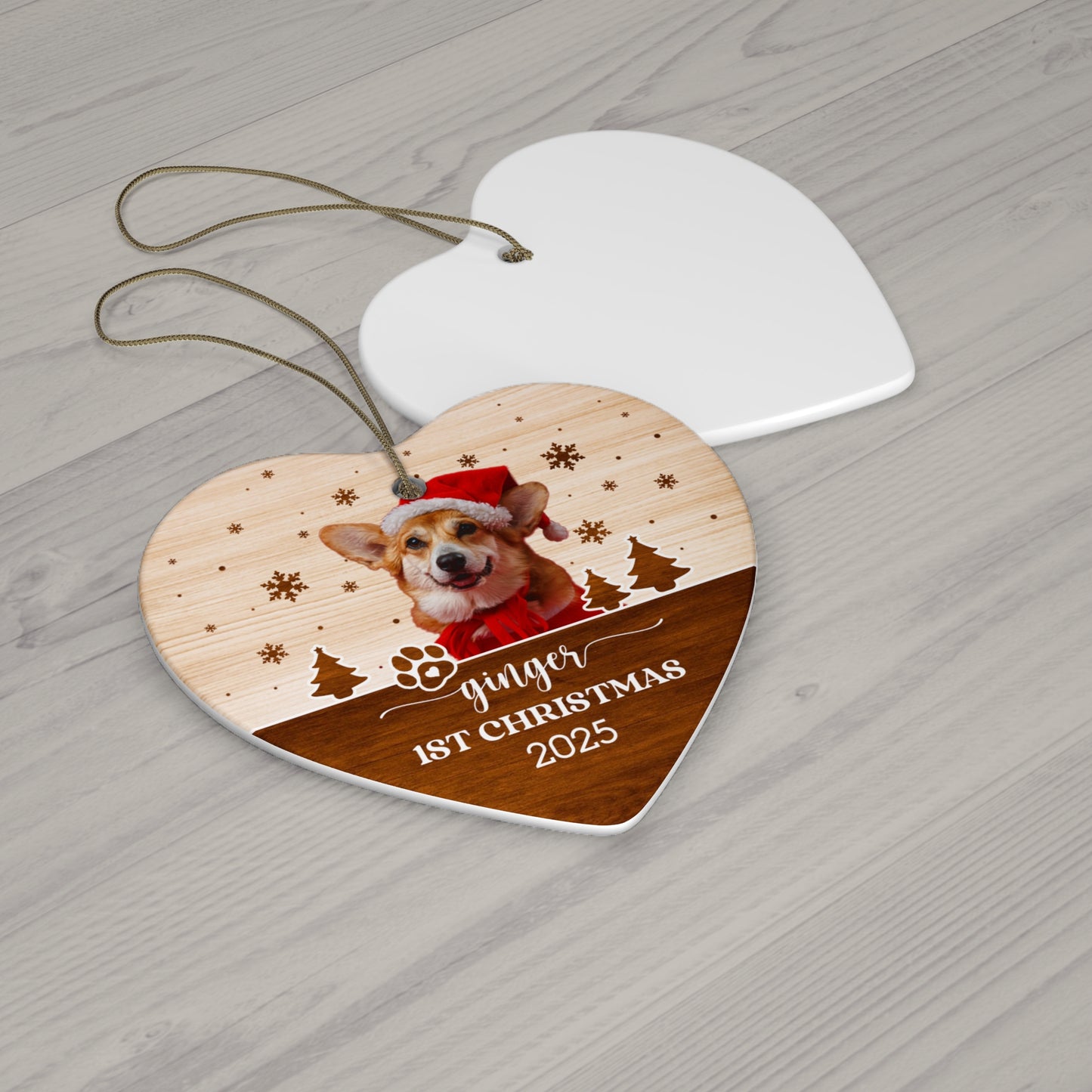 Personalized Pet Ceramic Ornament, Custom Christmas Decoration, Dog Lover Gift, Holiday Keepsake, 1st Christmas 2025, Christmas gift for Pet lover