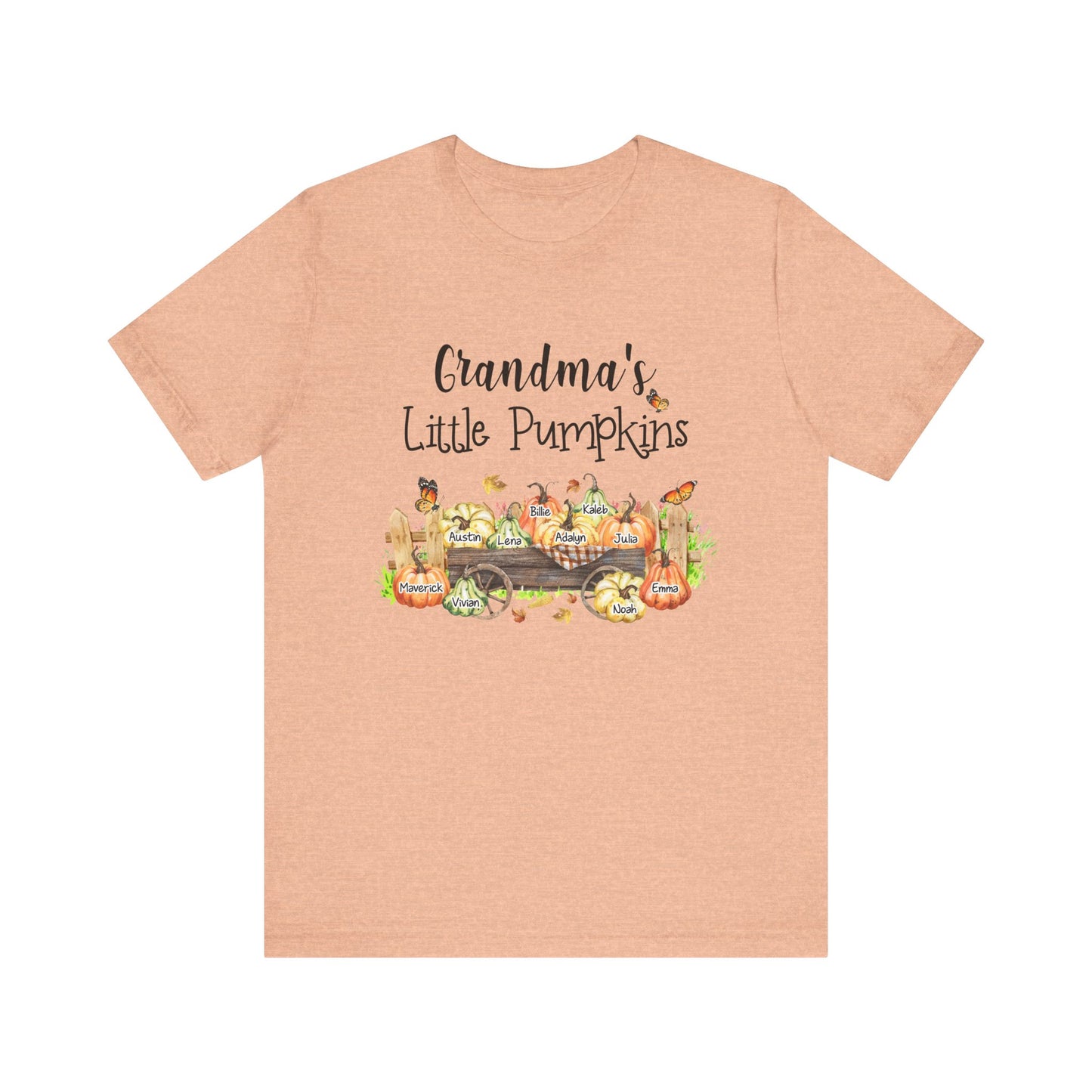 Grandma's Little Pumpkins Tee, Fall T-Shirt, Halloween Shirt, Family Gathering Outfit, Pumpkin Patch Apparel, Cute Autumn Wear