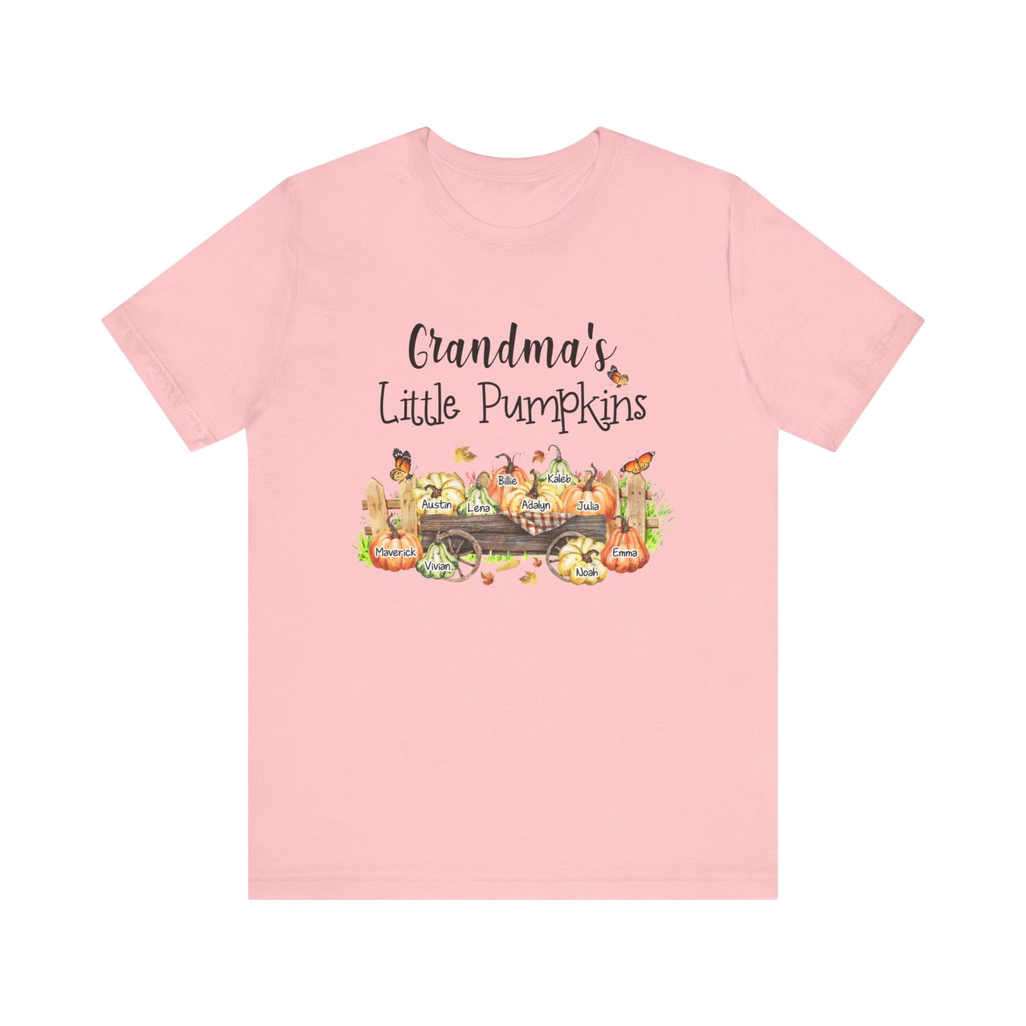 Grandma's Little Pumpkins Tee, Fall T-Shirt, Halloween Shirt, Family Gathering Outfit, Pumpkin Patch Apparel, Cute Autumn Wear