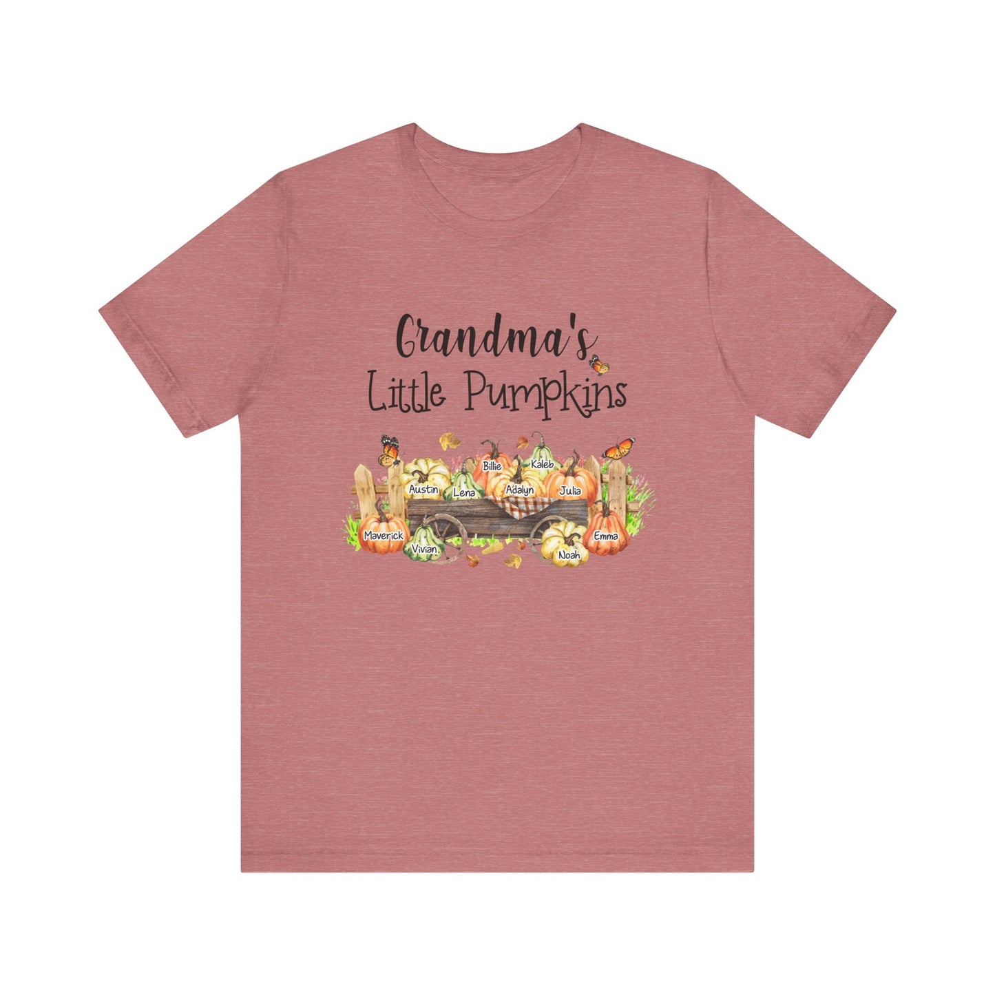 Grandma's Little Pumpkins Tee, Fall T-Shirt, Halloween Shirt, Family Gathering Outfit, Pumpkin Patch Apparel, Cute Autumn Wear