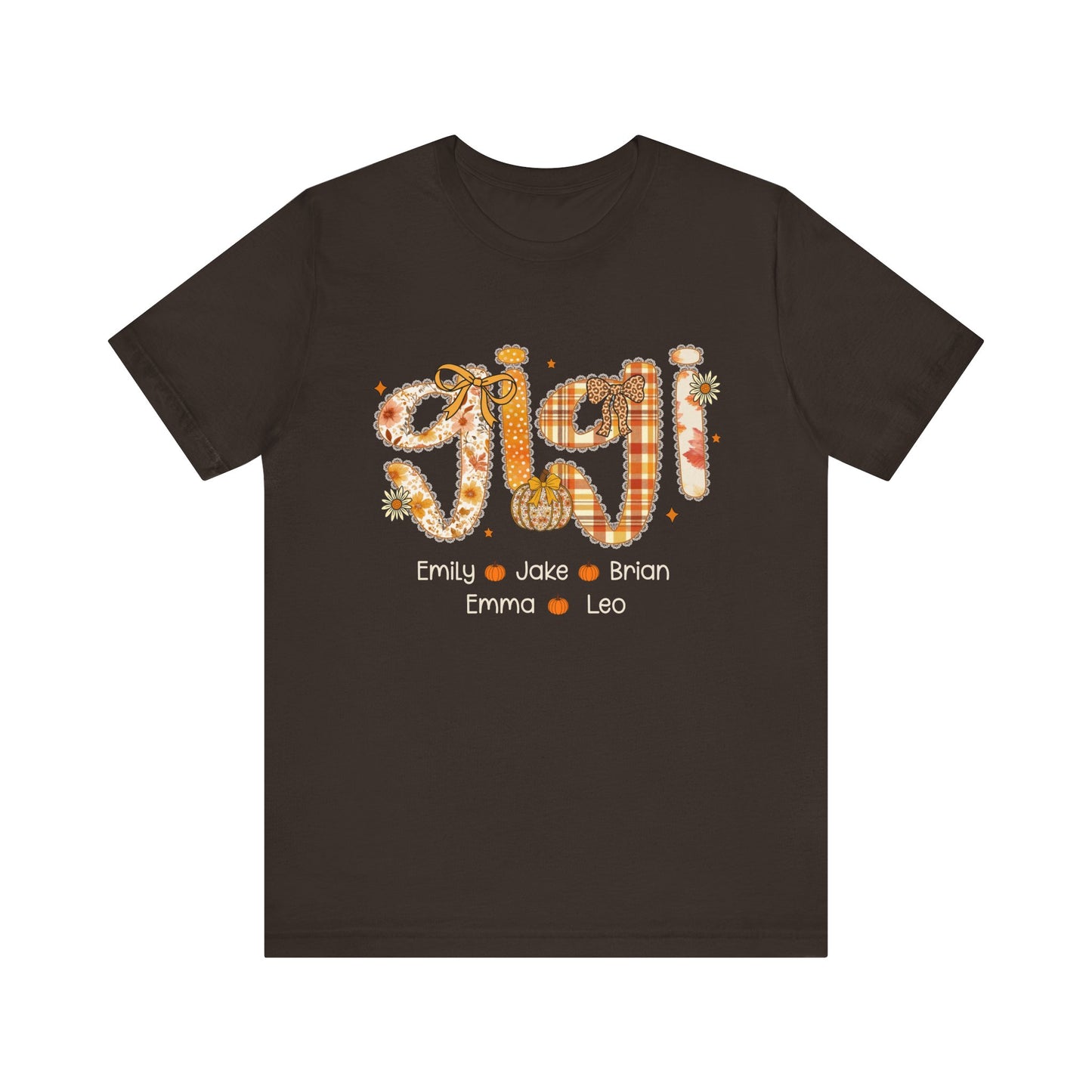 Personalized Mommy Grandma Gigi Thanks Giving T-shirt, Family Gathering Gift, Fall Fashion Top, Custom Name T-Shirt, Gigi Definition Shirt
