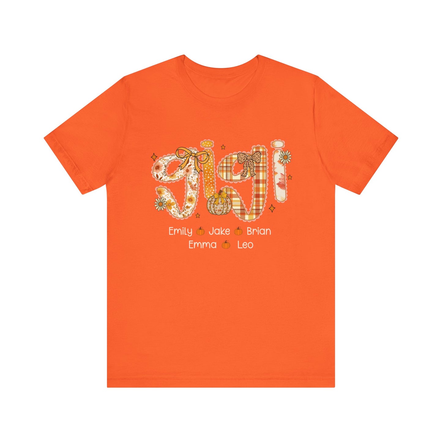 Personalized Mommy Grandma Gigi Thanks Giving T-shirt, Family Gathering Gift, Fall Fashion Top, Custom Name T-Shirt, Gigi Definition Shirt