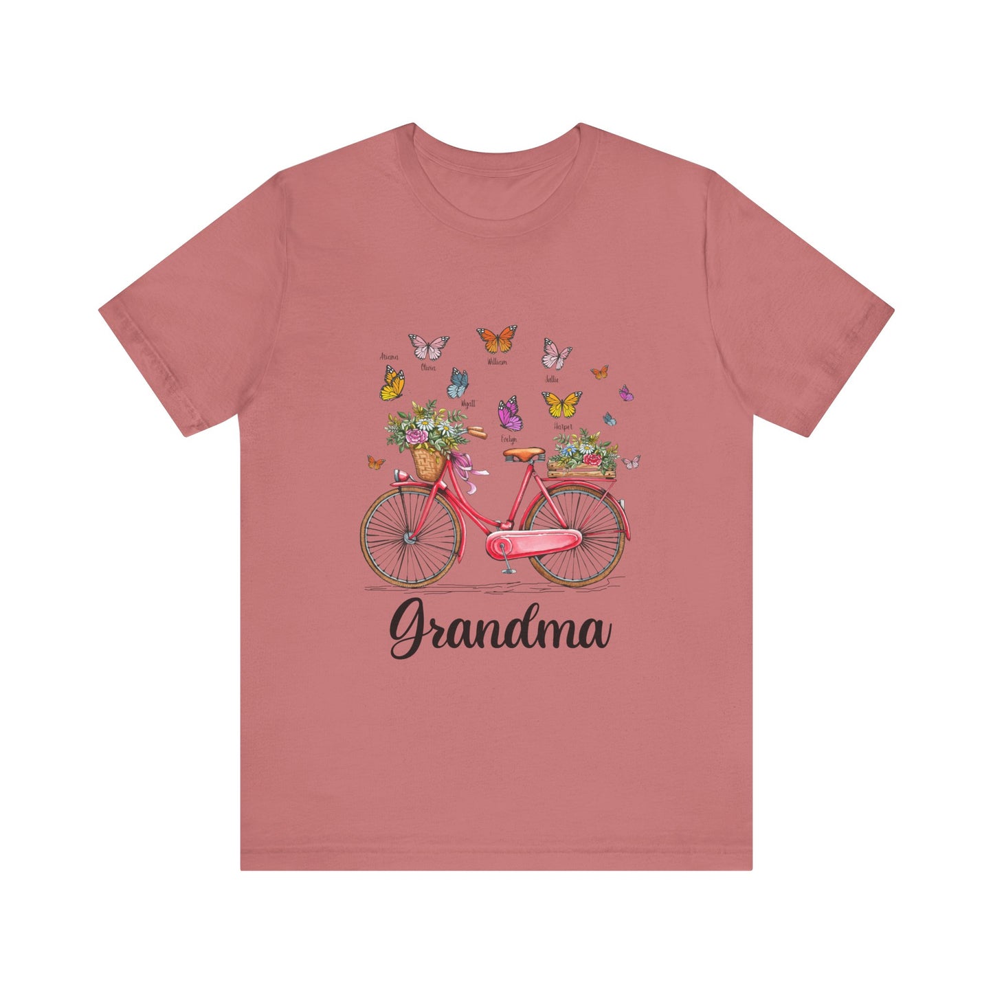 Grandma's Joyful T-shirt - Perfect Gift for Mom & Grandmothers, Mother's Day, Birthday, Floral Design, Casual Wear, Family Gatherings
