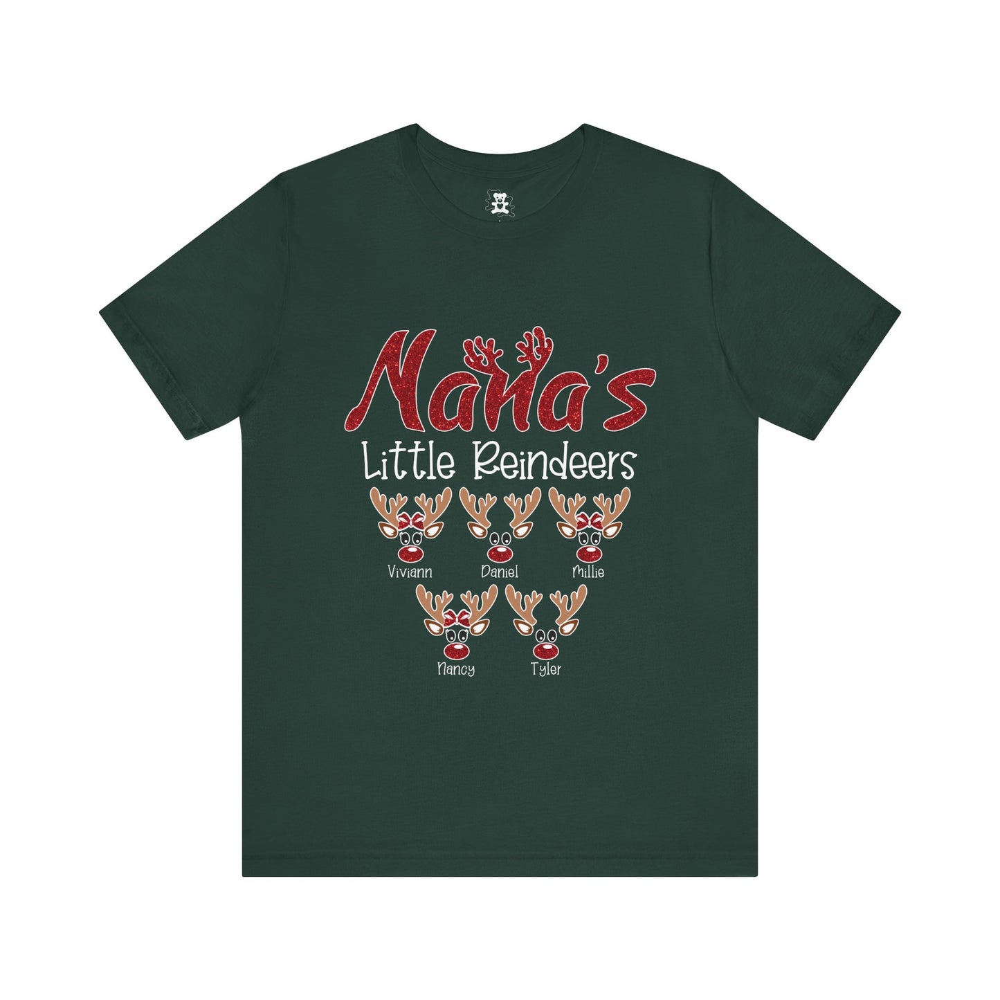 Personalized Family Christmas Tee, Mommy's Little Reindeers Shirt, Holiday Gift for Family