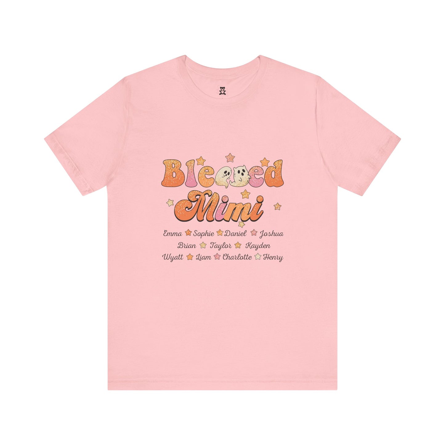 Blessed Nana Customized Grandkid's Names Tee, Personalized Grandparent Gift, Family Reunion Shirt, Cute Nana Apparel, Comfortable Everyday Tee