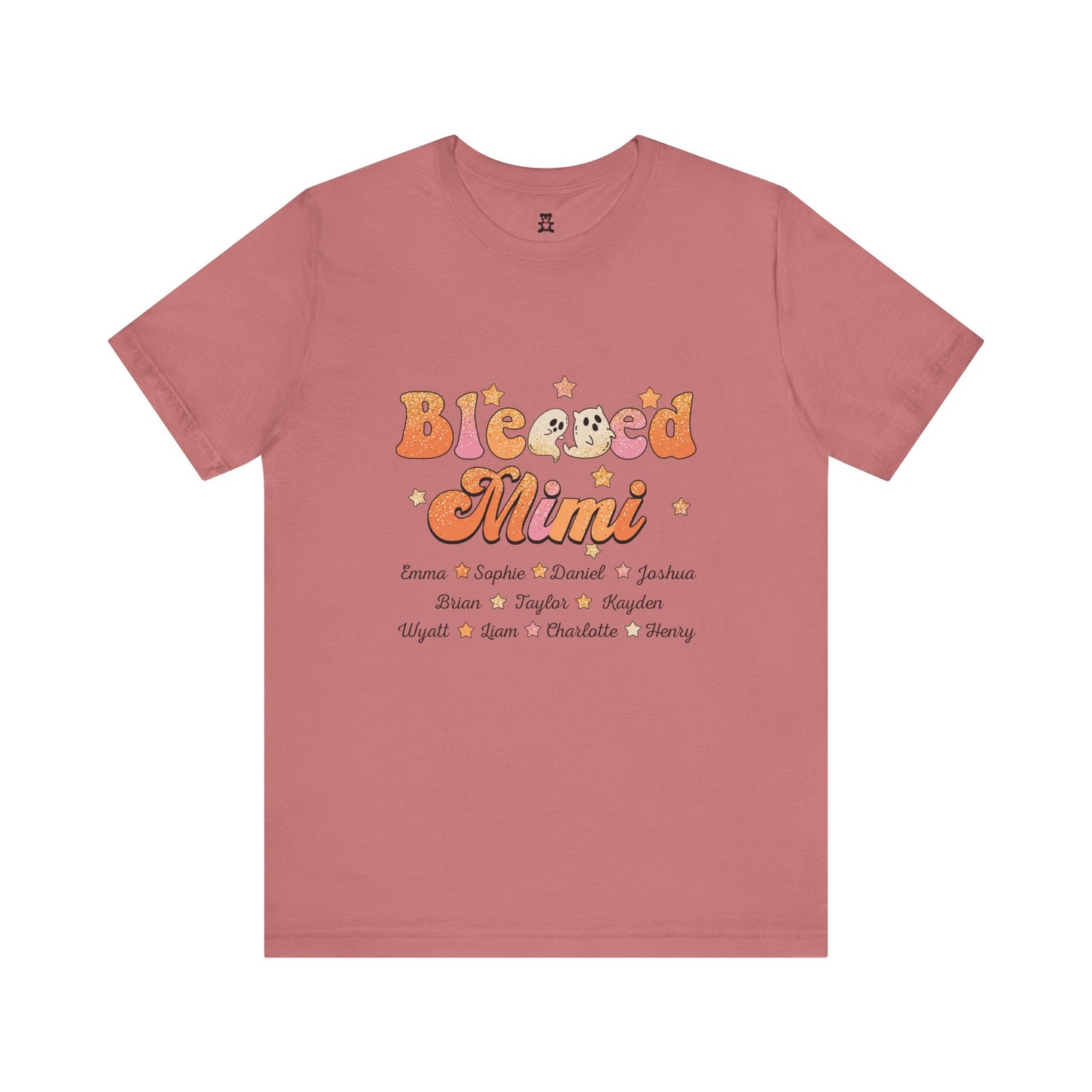 Blessed Nana Customized Grandkid's Names Tee, Personalized Grandparent Gift, Family Reunion Shirt, Cute Nana Apparel, Comfortable Everyday Tee