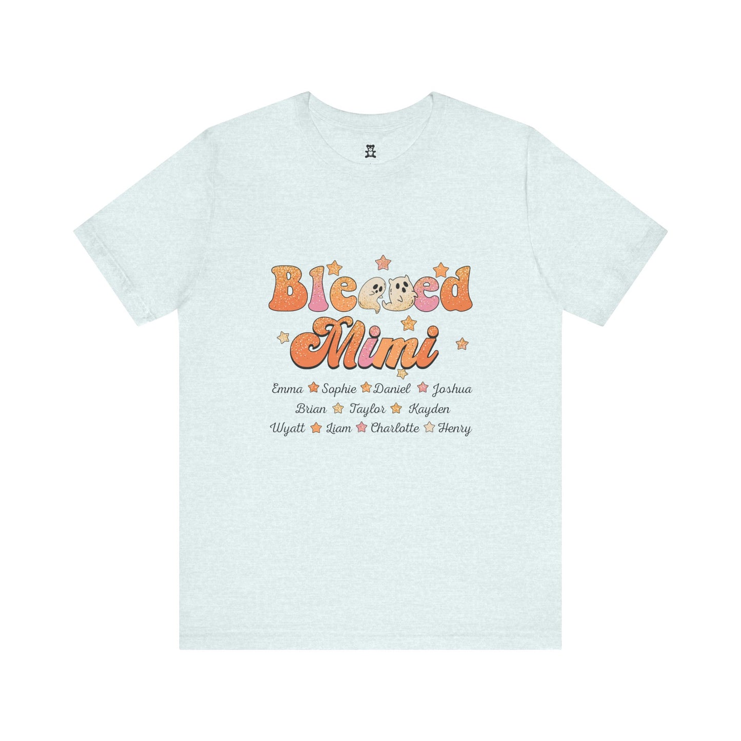 Blessed Nana Customized Grandkid's Names Tee, Personalized Grandparent Gift, Family Reunion Shirt, Cute Nana Apparel, Comfortable Everyday Tee