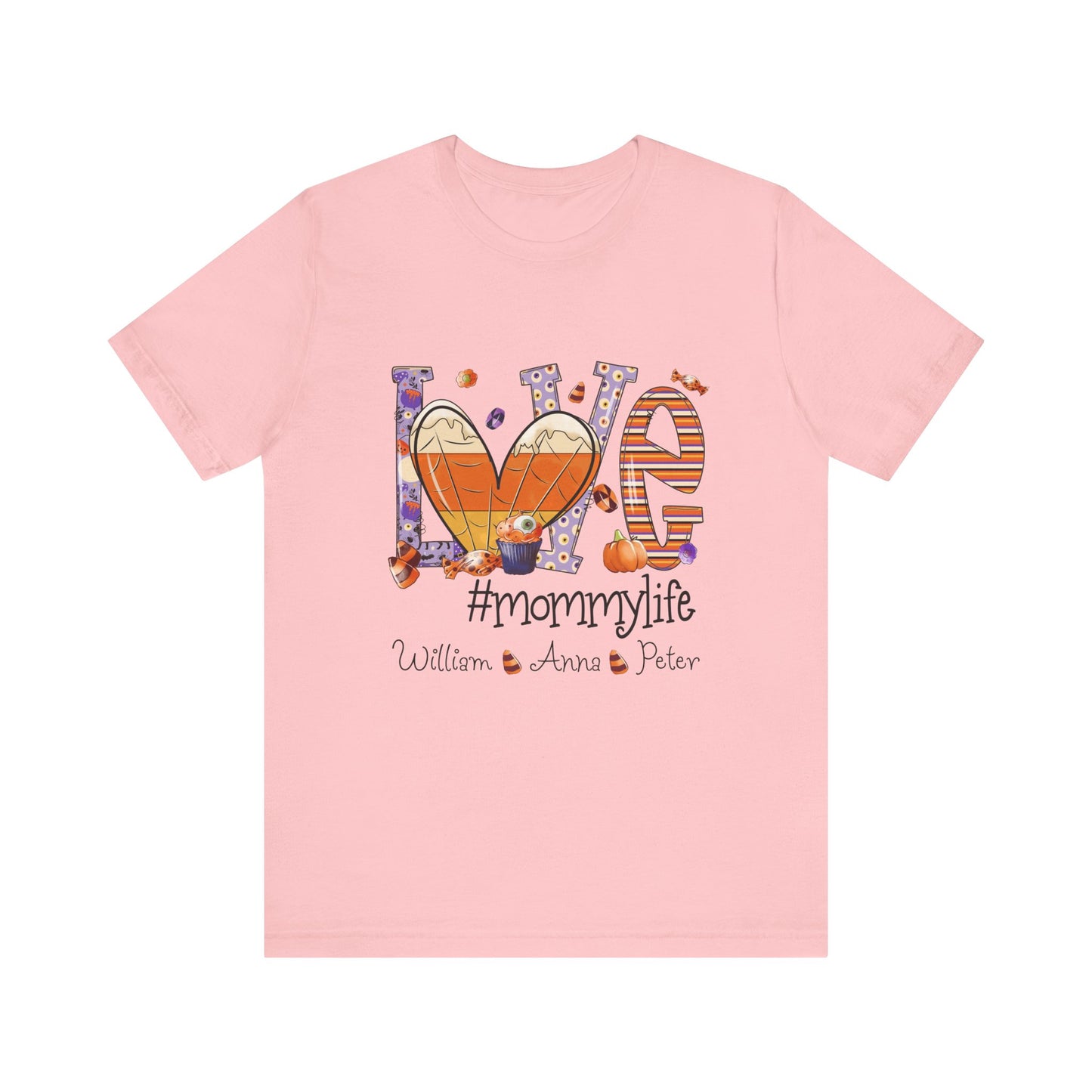 Love #MommyLife T-shirt for Family Celebrations, Perfect Gifts for Mom & Grandma, Autumn Casual Wear, Cozy Season Outfit