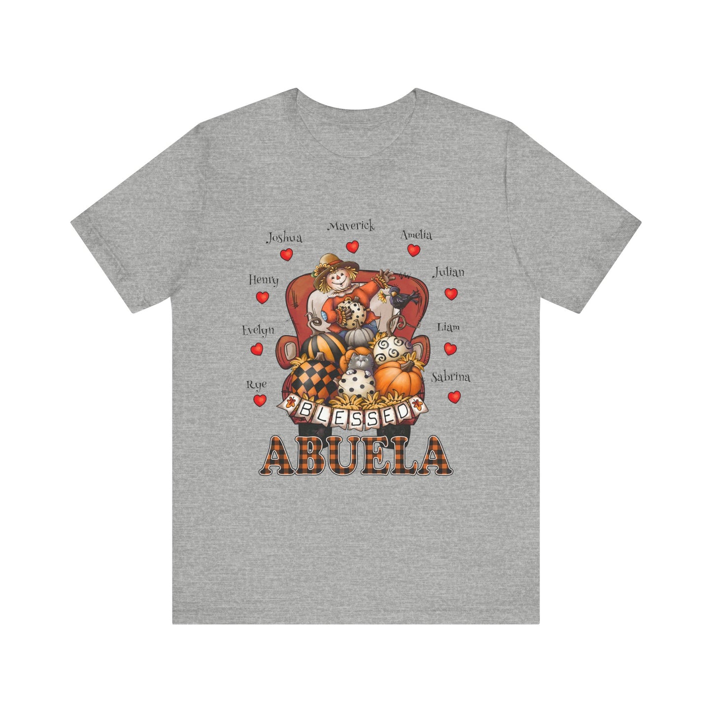 Blessed Mommy & Grandma Customized Kid's Names T-Shirt, Cozy Family Tee, Perfect Gift for Moms, Fall Apparel, Cute Family Outfit, Seasonal Fashion