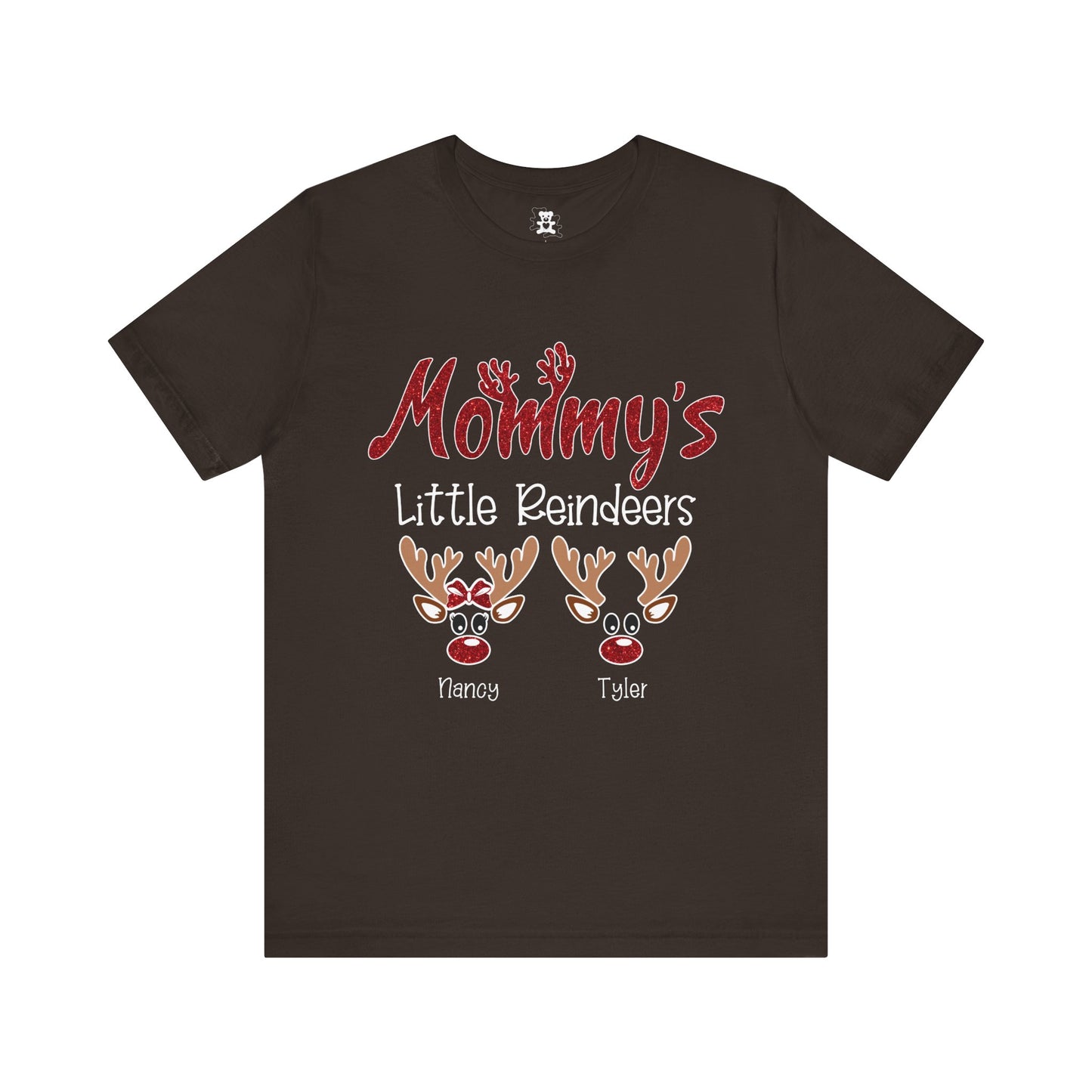 Personalized Family Christmas Tee, Mommy's Little Reindeers Shirt, Holiday Gift for Family