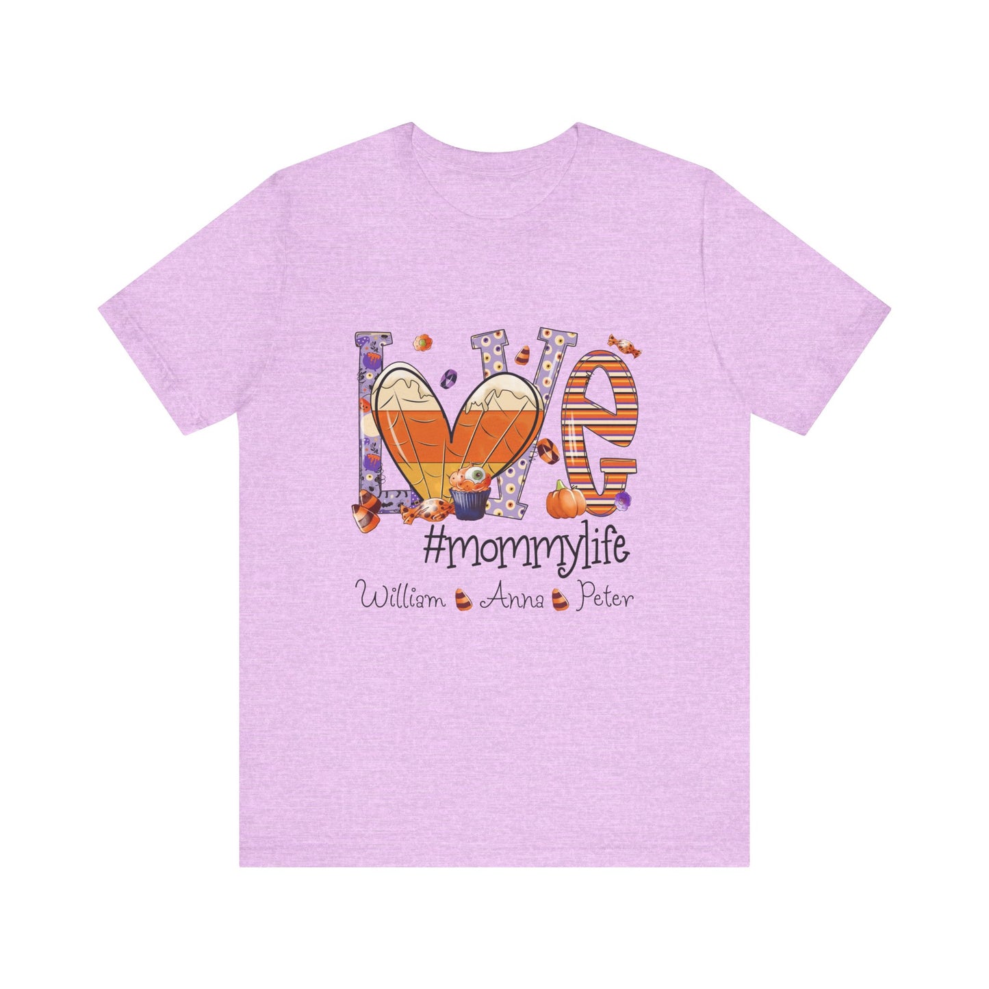 Love #MommyLife T-shirt for Family Celebrations, Perfect Gifts for Mom & Grandma, Autumn Casual Wear, Cozy Season Outfit