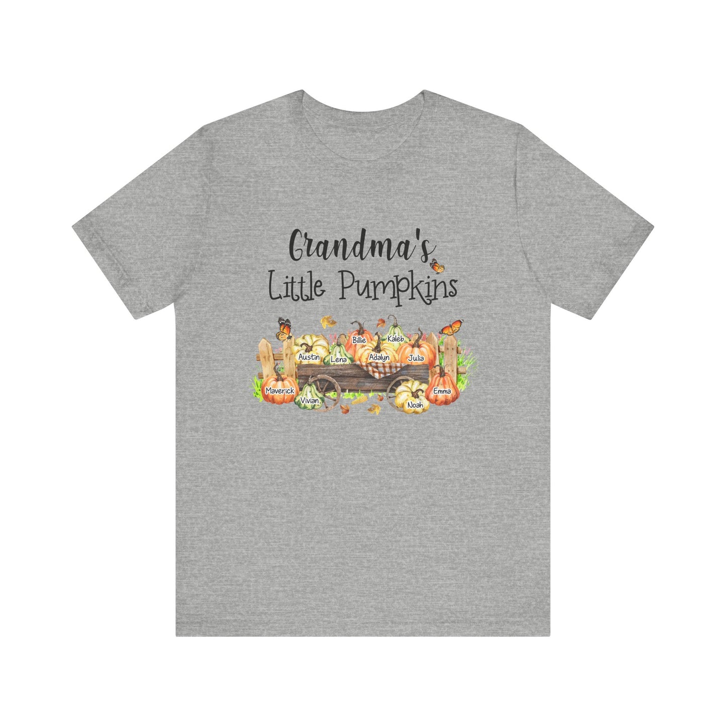 Grandma's Little Pumpkins Tee, Fall T-Shirt, Halloween Shirt, Family Gathering Outfit, Pumpkin Patch Apparel, Cute Autumn Wear
