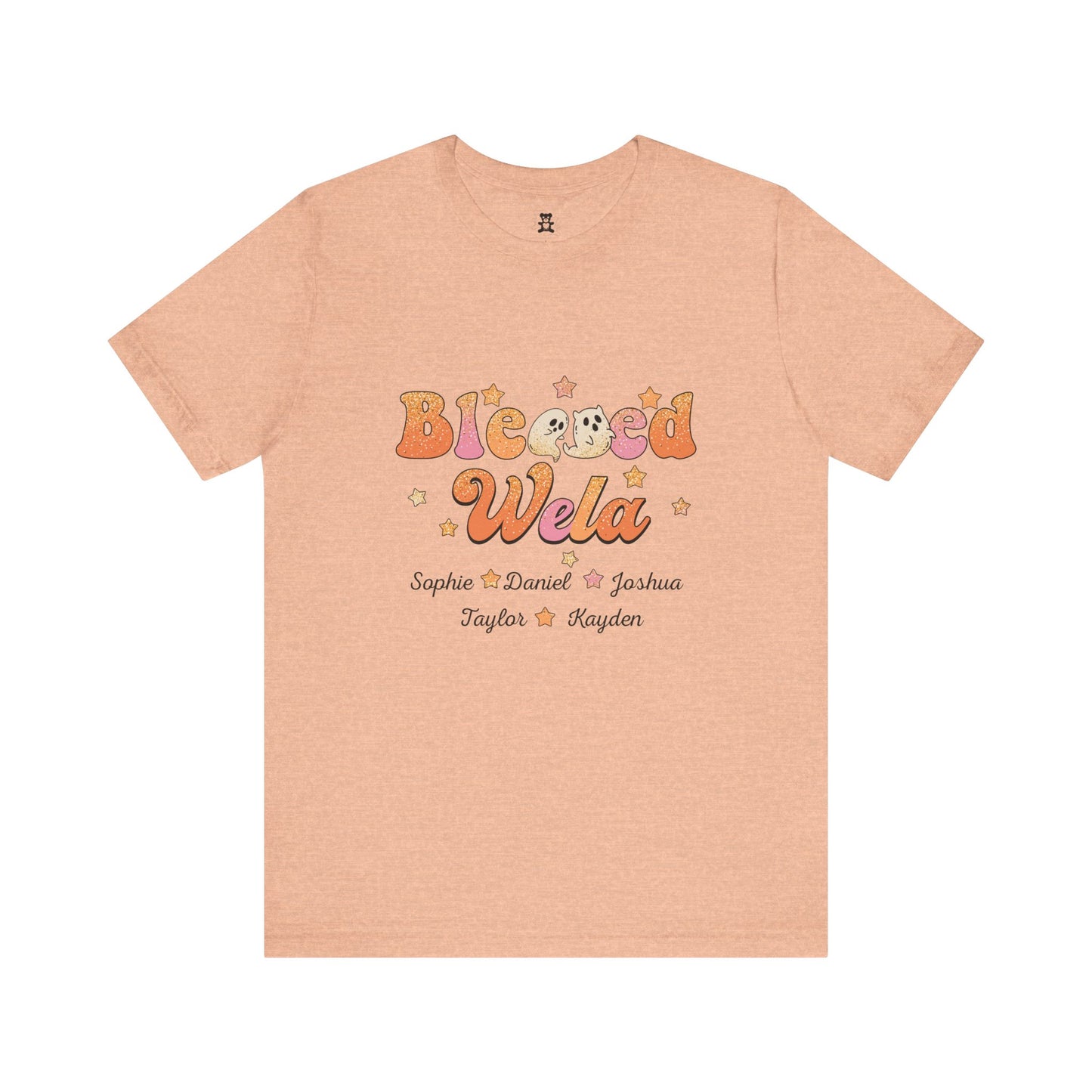 Blessed Nana Customized Grandkid's Names Tee, Personalized Grandparent Gift, Family Reunion Shirt, Cute Nana Apparel, Comfortable Everyday Tee