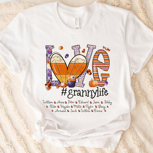 Love #MommyLife T-shirt for Family Celebrations, Perfect Gifts for Mom & Grandma, Autumn Casual Wear, Cozy Season Outfit