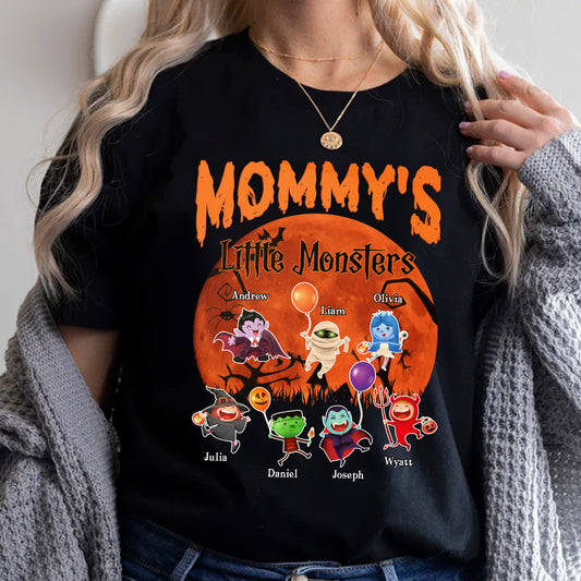 Halloween Family Monster Tee, Fun Gift for Mom & Grandma, Perfect for Halloween Parties, Family Gatherings, Trick or Treat