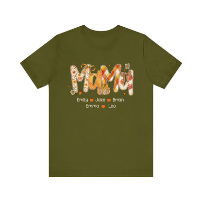 Personalized Mommy Grandma Gigi Thanks Giving T-shirt, Family Gathering Gift, Fall Fashion Top, Custom Name T-Shirt, Gigi Definition Shirt