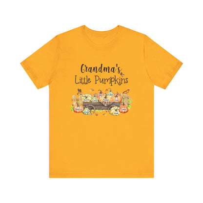 Grandma's Little Pumpkins Tee, Fall T-Shirt, Halloween Shirt, Family Gathering Outfit, Pumpkin Patch Apparel, Cute Autumn Wear