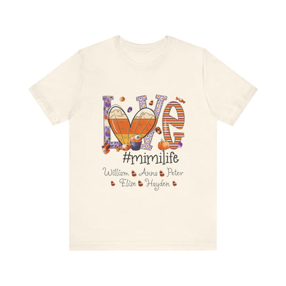 Love #MommyLife T-shirt for Family Celebrations, Perfect Gifts for Mom & Grandma, Autumn Casual Wear, Cozy Season Outfit
