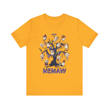 Halloween Boo Tree Custom T-shirt - Personalised Name Halloween Shirt, Gift for Grandma, Fun T-Shirt, Family Reunion Apparel