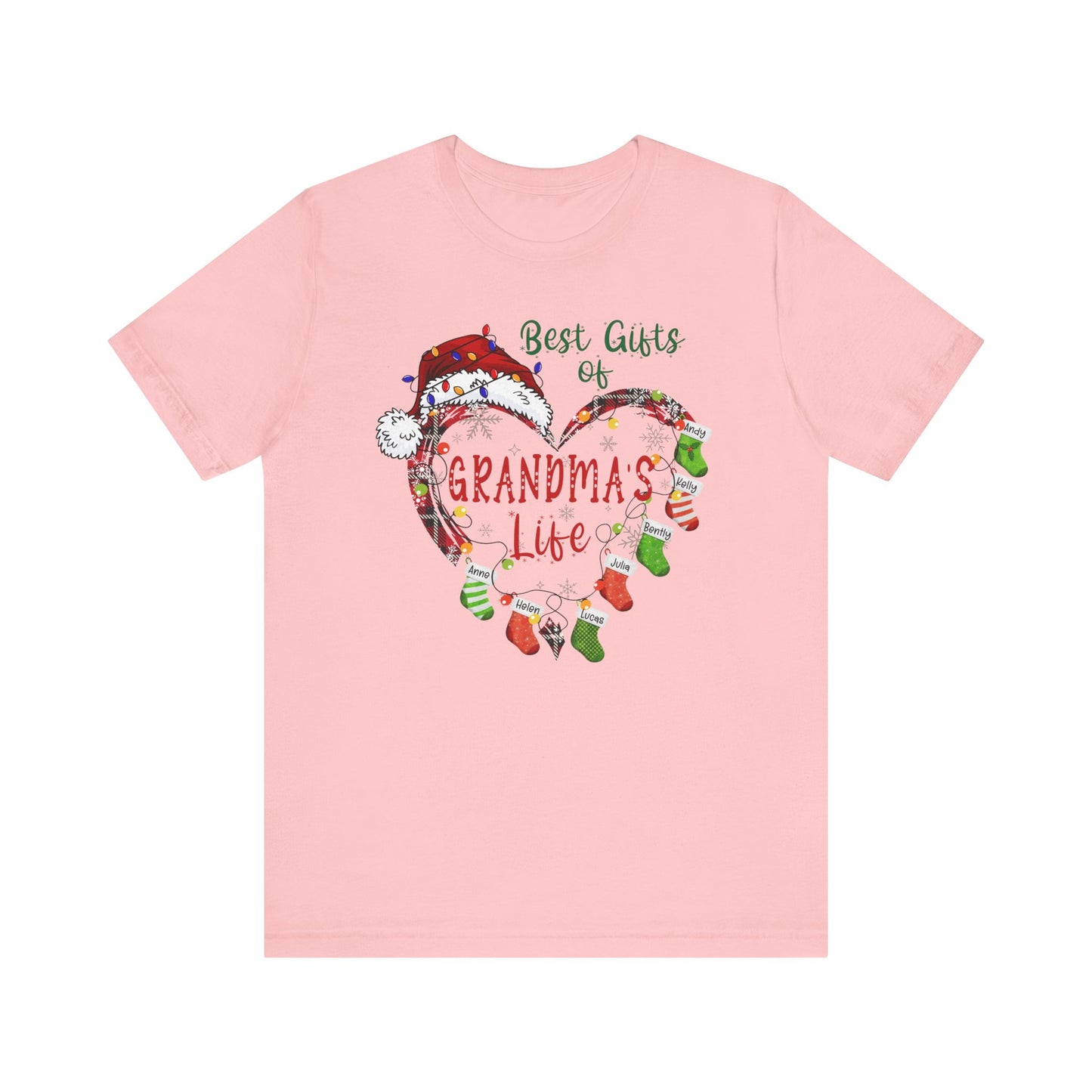 Grandma's Life Christmas Tee - "Best Gifts of Grandma's Life" Holiday Heart Shirt