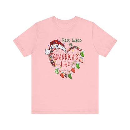 Grandma's Life Christmas Tee - "Best Gifts of Grandma's Life" Holiday Heart Shirt