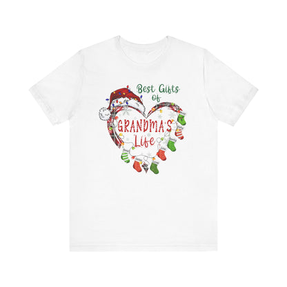 Grandma's Life Christmas Tee - "Best Gifts of Grandma's Life" Holiday Heart Shirt