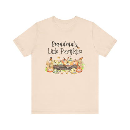 Grandma's Little Pumpkins Tee, Fall T-Shirt, Halloween Shirt, Family Gathering Outfit, Pumpkin Patch Apparel, Cute Autumn Wear