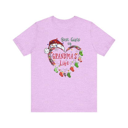 Grandma's Life Christmas Tee - "Best Gifts of Grandma's Life" Holiday Heart Shirt