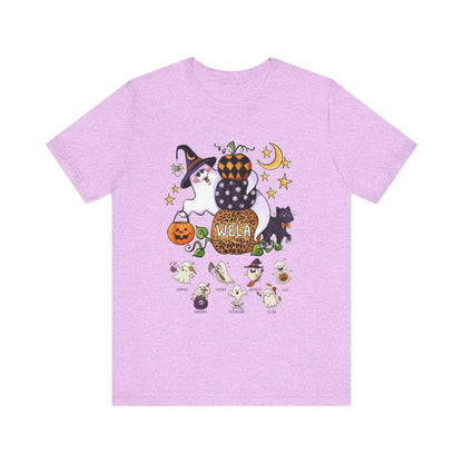 Mimi Boo Halloween Theme Custom Kid's Name Tee, Spooky Ghosts Shirt, Personalised Grandma Shirt