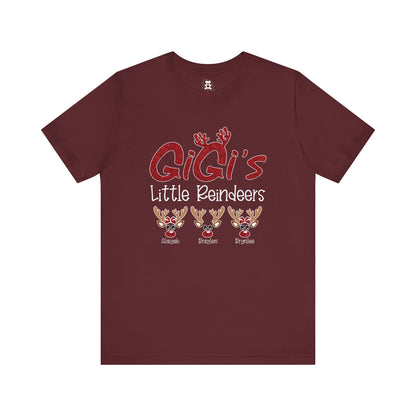 Personalized Family Christmas Tee, Mommy's Little Reindeers Shirt, Holiday Gift for Family