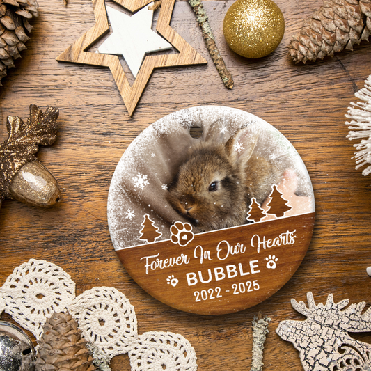 Forever in Our Hearts - Personalized Pet Memorial Ceramic Ornament | Forever In Our Hearts | Custom Shape Decoration | Holiday Gift, Keepsake for Loss, [...]