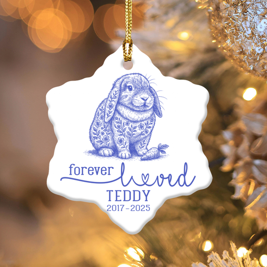 Memorial Pet Ornament, Customizable Remembrance Decoration, Pet Loss Tribute, Holiday Keepsake, Personalized Gift for Animal Lovers